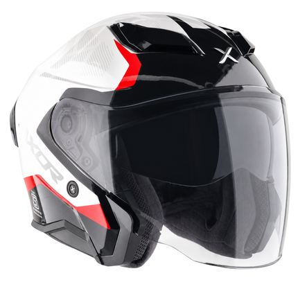 Axor Kylo Ray White Red Half Face Helmet