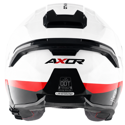 Axor Kylo Ray White Red Half Face Helmet