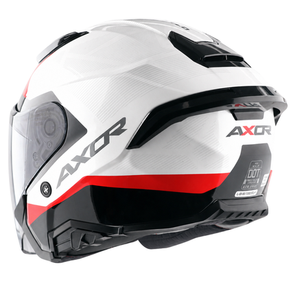 Axor Kylo Ray White Red Half Face Helmet