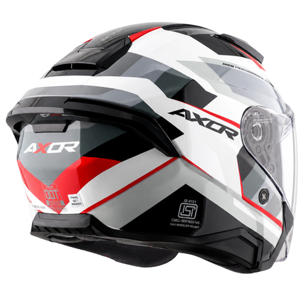 Axor Kylo Bean White Red Half Face Helmet