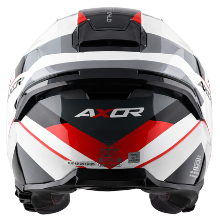 Axor Kylo Bean White Red Half Face Helmet