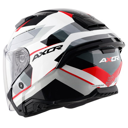 Axor Kylo Bean White Red Half Face Helmet