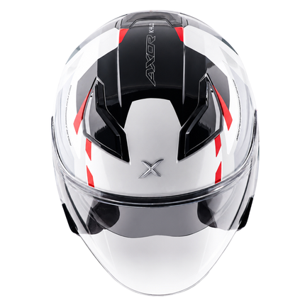 Axor Kylo Bean White Red Half Face Helmet