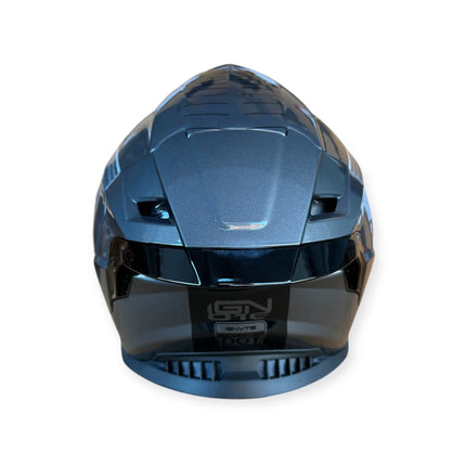 IGNYTE (IGN-16) Full Face Dual Visor Helmet - (Glossy  Grey White) - ISI DOT Certified IGNYTE