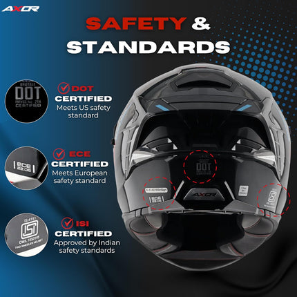 Axor Brutale Kryptic Black Blue Helmet – Dual Spoiler ECE 22.06
