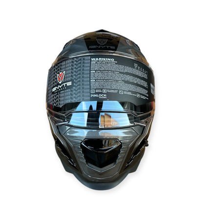 IGNYTE (IGN-16) Full Face Dual Visor Helmet - (Glossy  Grey White) - ISI DOT Certified IGNYTE
