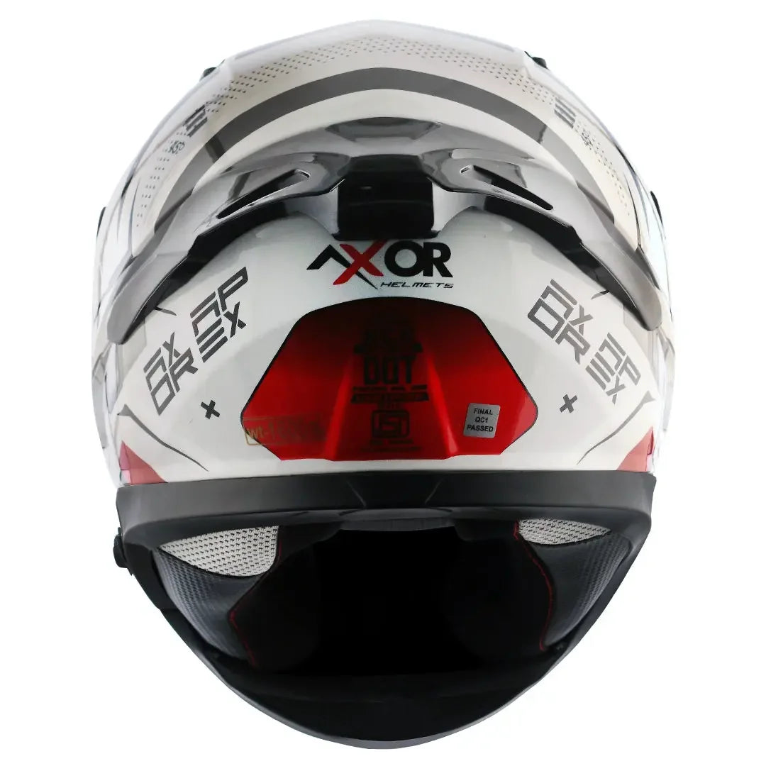 Axor Vector AXOR Apex Hex 2 Helmet White Red Dual Visor ISI ECE DOT – Riders India