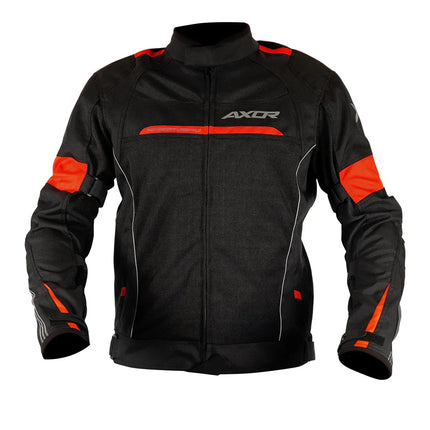 Axor Cruise 2 motorcycle riding jacket India black orange side profile