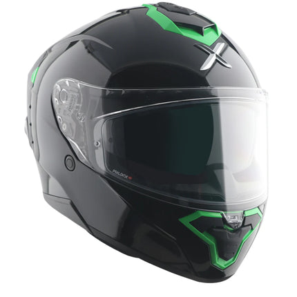 Axor Brutale Corsa Black Green Helmet visor scratch resistant UV protected Pinlock ready
