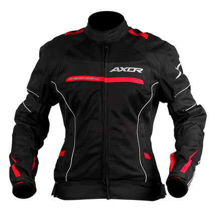 Black Red Riding Jacket ventilation panels on Axor Diva Women's Riding Jacket