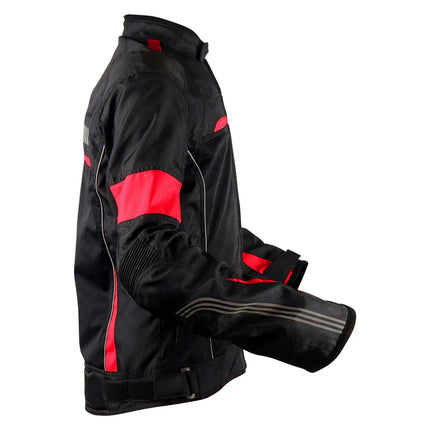 Black red riding jacket with rain liner