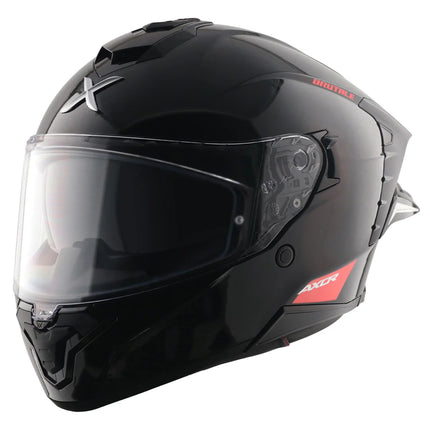 Axor Brutale Glossy Black Helmet Dual Spoiler ISI DOT ECE 22.06 Certified
