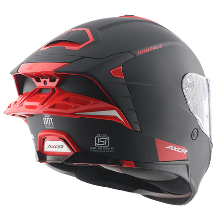 Axor Brutale Corsa Dull Black Red Helmet