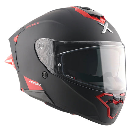 Axor Brutale Corsa Dull Black Red Helmet