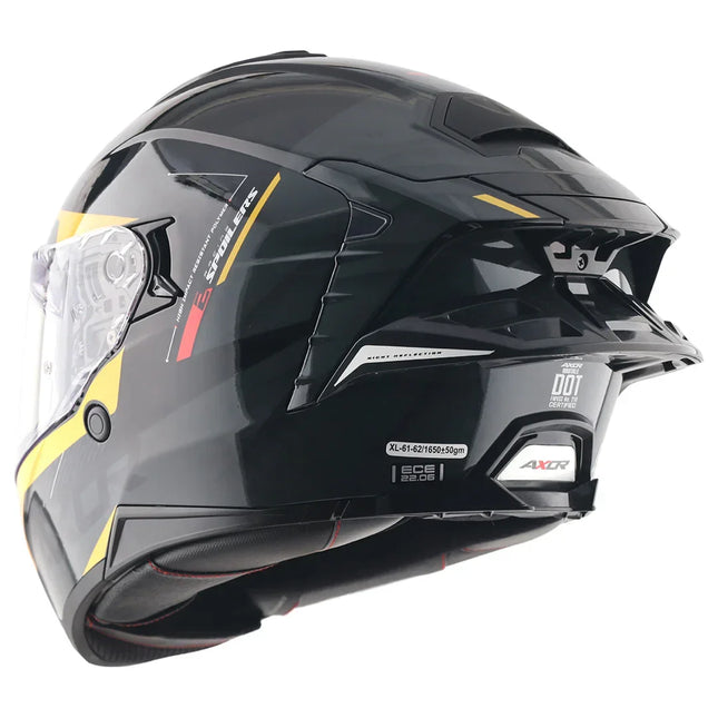 Axor Brutale Kryptic Dull Black Yellow Helmet