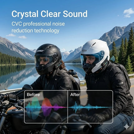 Ejeas V6 Pro + Helmet Bluetooth Intercom crystal clear sound