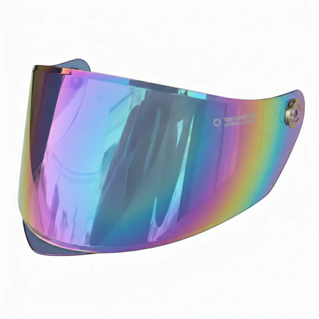 Raider Super helmet rainbow visor multi color reflective