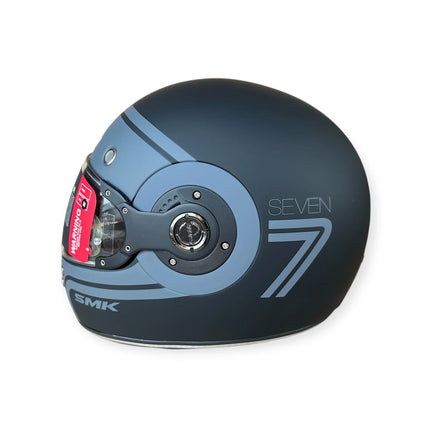 SMK Retro 7 MA260 helmet matt black grey full face