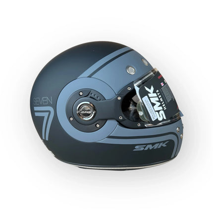 SMK Retro 7 helmet matte black grey ISI ECE DOT