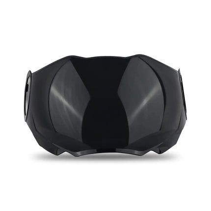 Front view of original Steelbird SBH 31 smoke helmet visorRiders India