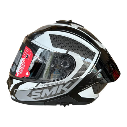SMK Typhoon RD1 Glossy Grey White - GL216 - ISI DOT ECE 22.06 Certified