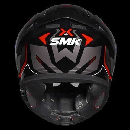 SMK Typhoon AZONIX Glossy Black Red GL263 - Pinlock 30