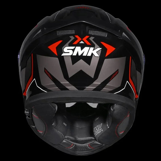 SMK Typhoon AZONIX Glossy Black Red GL263 - Pinlock 30