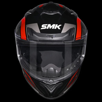 SMK Typhoon AZONIX Glossy Black Red GL263 - Pinlock 30
