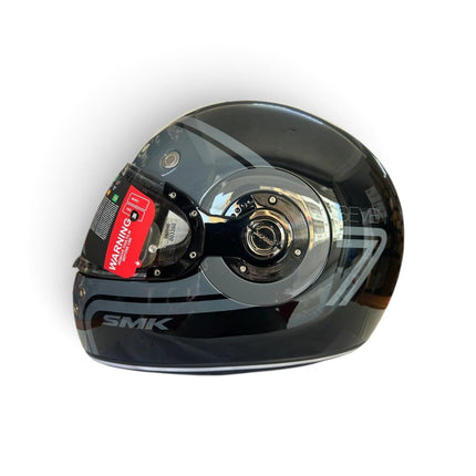 SMK Retro 7 Glossy Black Grey - GL260 - Pinlock 70 - ECE 22.06 Certified