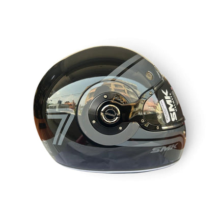 SMK Retro 7 Glossy Black Grey - GL260 - Pinlock 70 - ECE 22.06 Certified