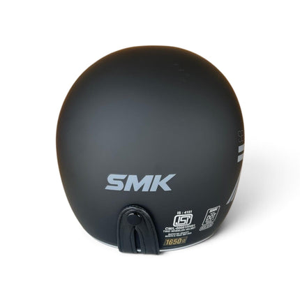 SMK Retro 7 Matt Black Grey - MA260 - Pinlock 70 - ECE 22.06 Certified