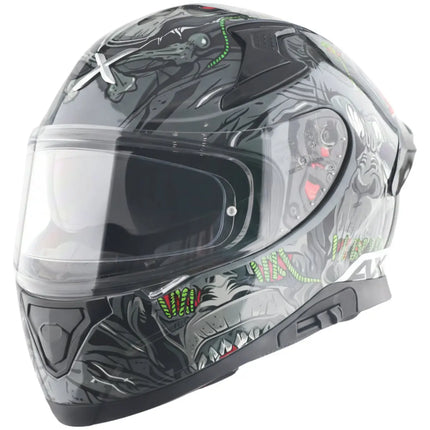 Axor Apex ASCETIC Full Face Dual Visor Helmet - ISI DOT Ece 22.06 Certified - Riders India