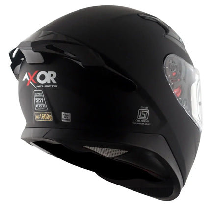 Axor Apex Full Face Dual Visor Dull Black Helmet - ISI DOT ECE 22.06 Certified - Riders India