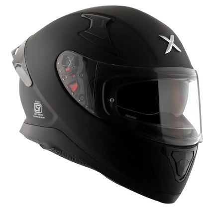Axor Apex Full Face Dual Visor Dull Black Helmet - ISI DOT ECE 22.06 Certified - Riders India
