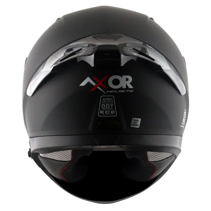Axor Apex Full Face Dual Visor Dull Black Helmet - ISI DOT ECE 22.06 Certified - Riders India