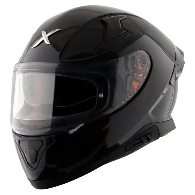 Axor Apex Full Face Dual Visor Glossy Black Helmet - ISI DOT ECE 22.06 Certified - Riders India