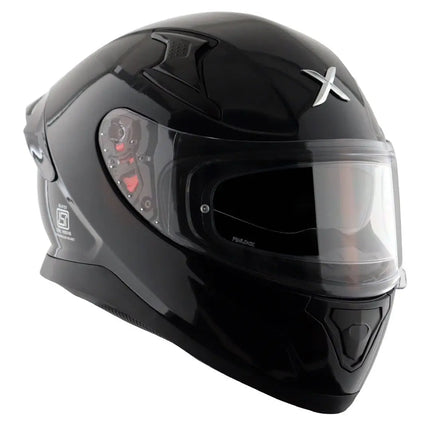 Axor Apex Full Face Dual Visor Glossy Black Helmet - ISI DOT ECE 22.06 Certified - Riders India
