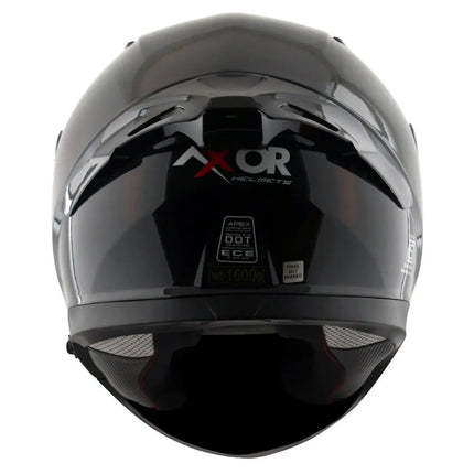 Axor Apex Full Face Dual Visor Glossy Black Helmet - ISI DOT ECE 22.06 Certified - Riders India