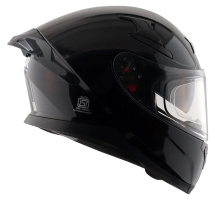 Axor Apex Full Face Dual Visor Glossy Black Helmet - ISI DOT ECE 22.06 Certified - Riders India