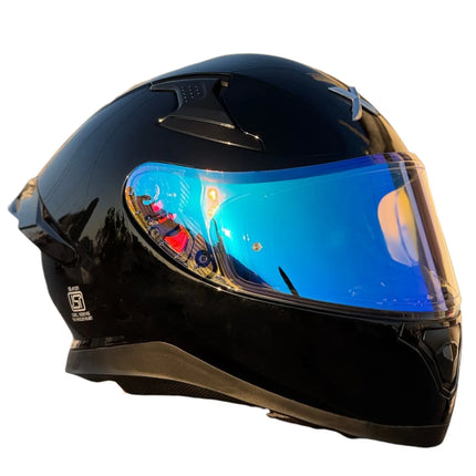 Axor Apex Visor - Clear Iridium Blue Vision | Pinlock 30 Ready (Imported) - Riders India