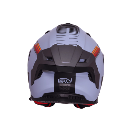 Premium Ignyte Helmets IGN-16 Glossy Metal Blue White Red Orange Motorcycle Helmet for Touring and Daily Riding