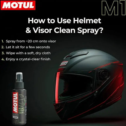 Motul Helmet Care Kit Combo - Get free Microfiber Cloth - Riders India