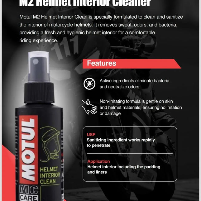 Motul Helmet Care Kit Combo - Get free Microfiber Cloth - Riders India