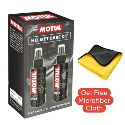 Motul Helmet Care Kit Combo - Get free Microfiber Cloth - Riders India