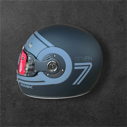 retro full face helmet SMK MA260 black grey design