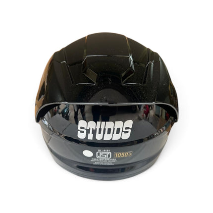 Studds Raider Glossy Black Helmet - With Free Smoke Visor - ISI Certifide