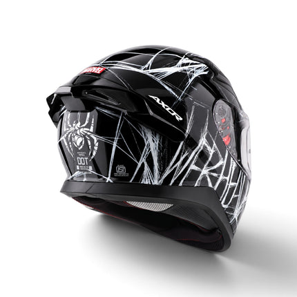 AXOR Apex Marvel Spider-Man Helmet – Glossy Black White - ECE 22.06 Certified