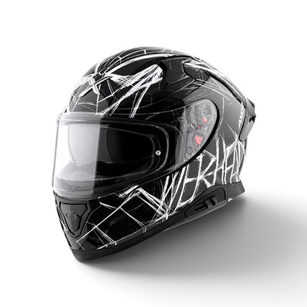 AXOR Apex Marvel Spider-Man Helmet – Glossy Black White - ECE 22.06 Certified