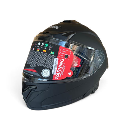 SMK Typhoon Matt Black Helmet MA200 | ECE 22.06 ISI DOT Certified