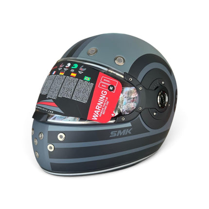 SMK Retro Ranko Full Face Helmet - Pinlock 70 - ISI DOT Ece 22.06 Certified